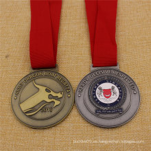 Medalla militar de Singapur de forma redonda personalizada en color antiguo